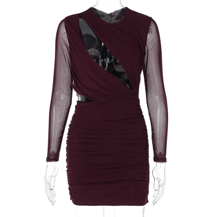 Adrianne Hollow Out Sexy Mini Dress