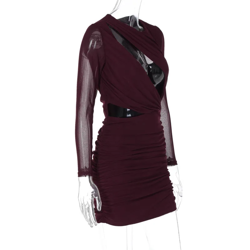 Adrianne Hollow Out Sexy Mini Dress
