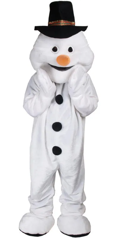 Adult Christmas Snowman Mascot Fancy Dress Costume