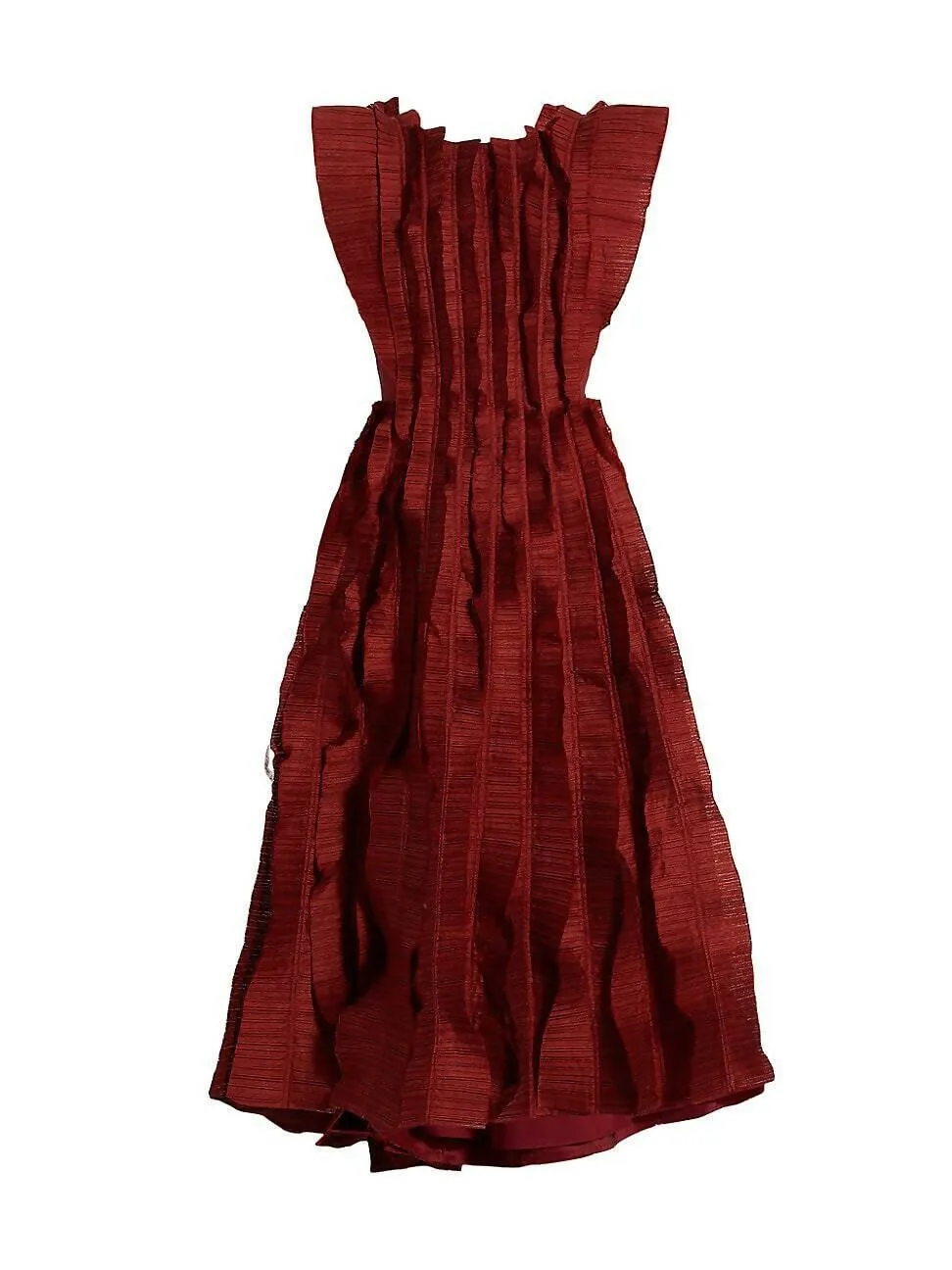 Aje Hybrid Midi in Burgundy