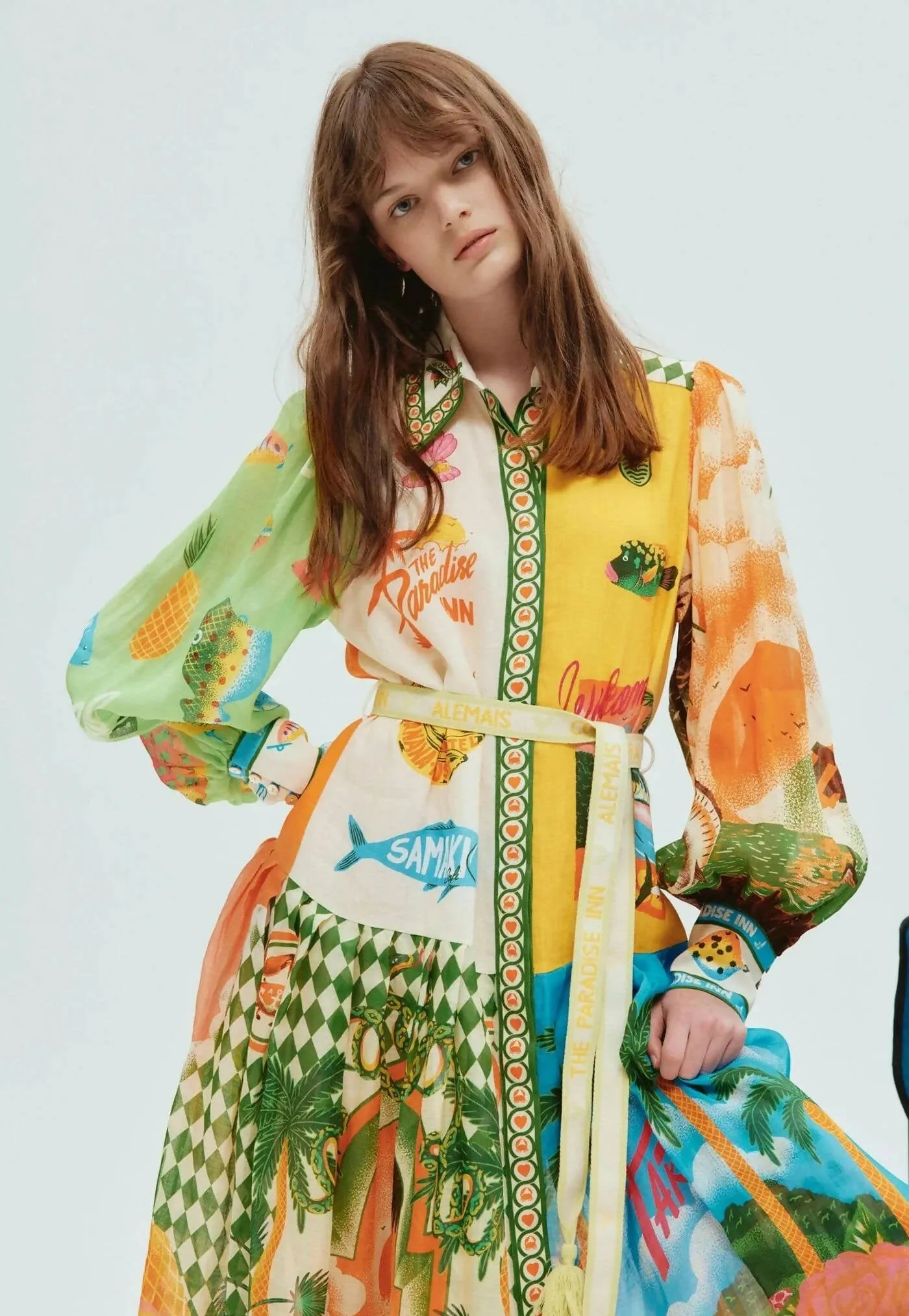 Alemais Paradiso Shirtdress in Multi