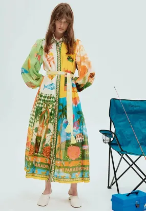Alemais Paradiso Shirtdress in Multi