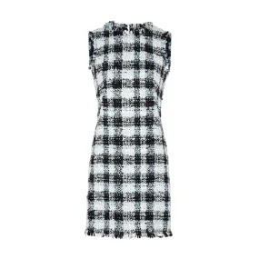 Alexander McQueen 2020 Collection Frayed-trim bouclé-tweed Dress I 38 UK 6 US 2 ladies