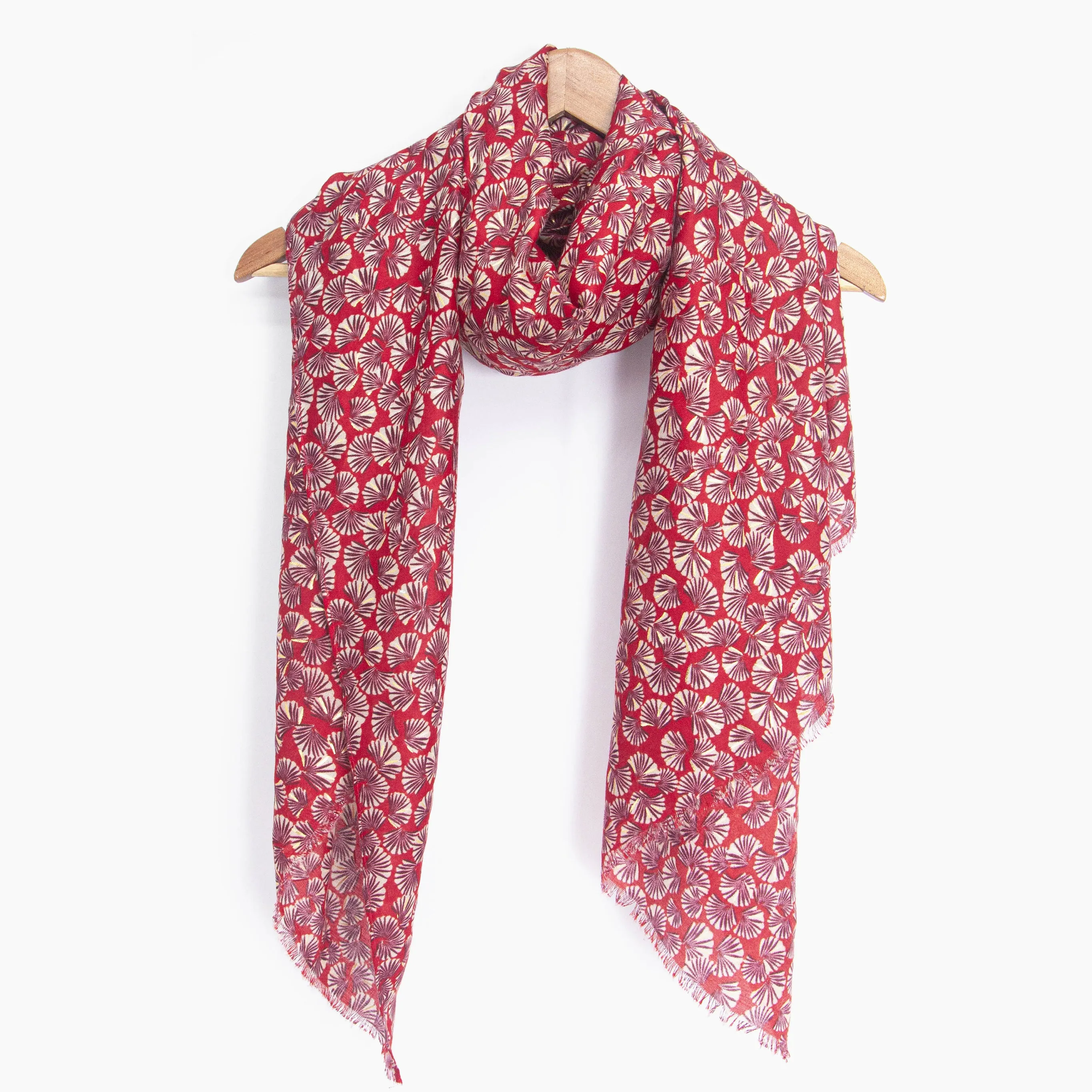 Alice Lightweight Scarf - Red, Retro Fan