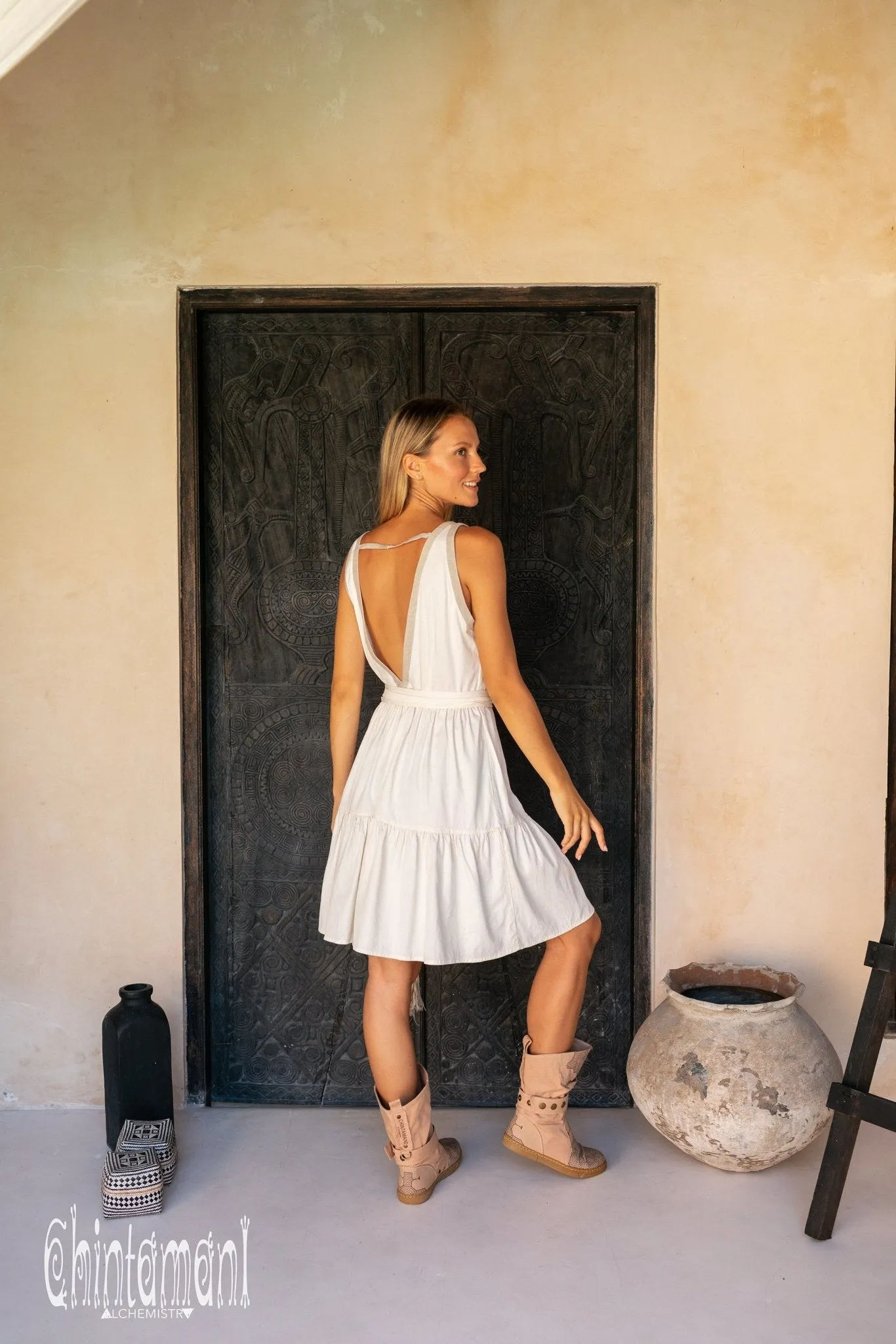Alma Midi Dress / Off White