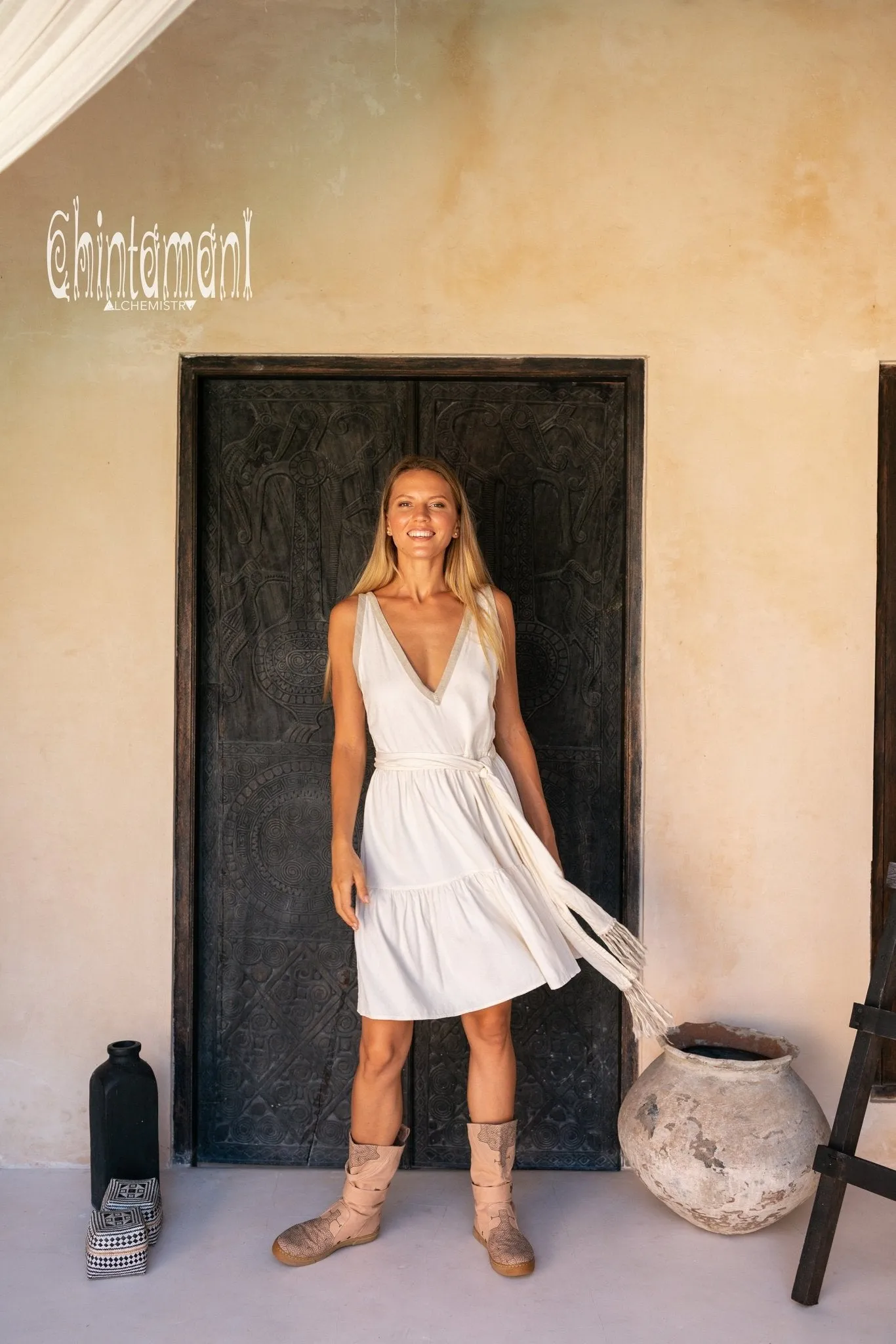Alma Midi Dress / Off White