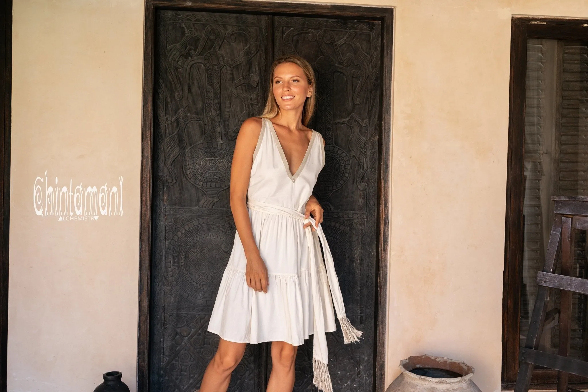 Alma Midi Dress / Off White