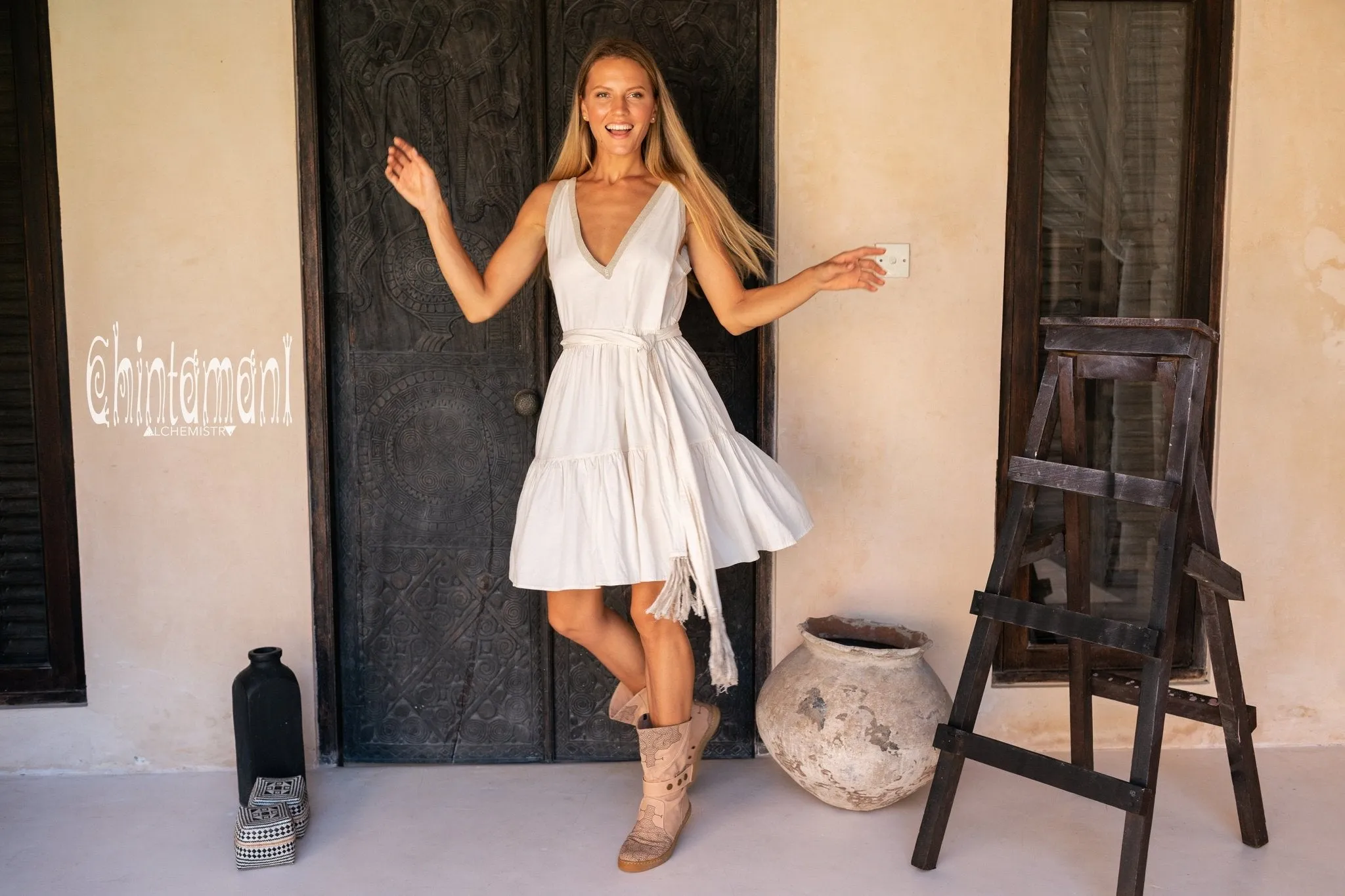 Alma Midi Dress / Off White