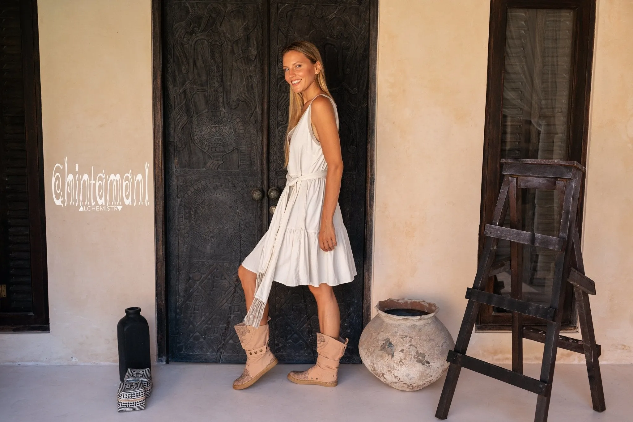 Alma Midi Dress / Off White