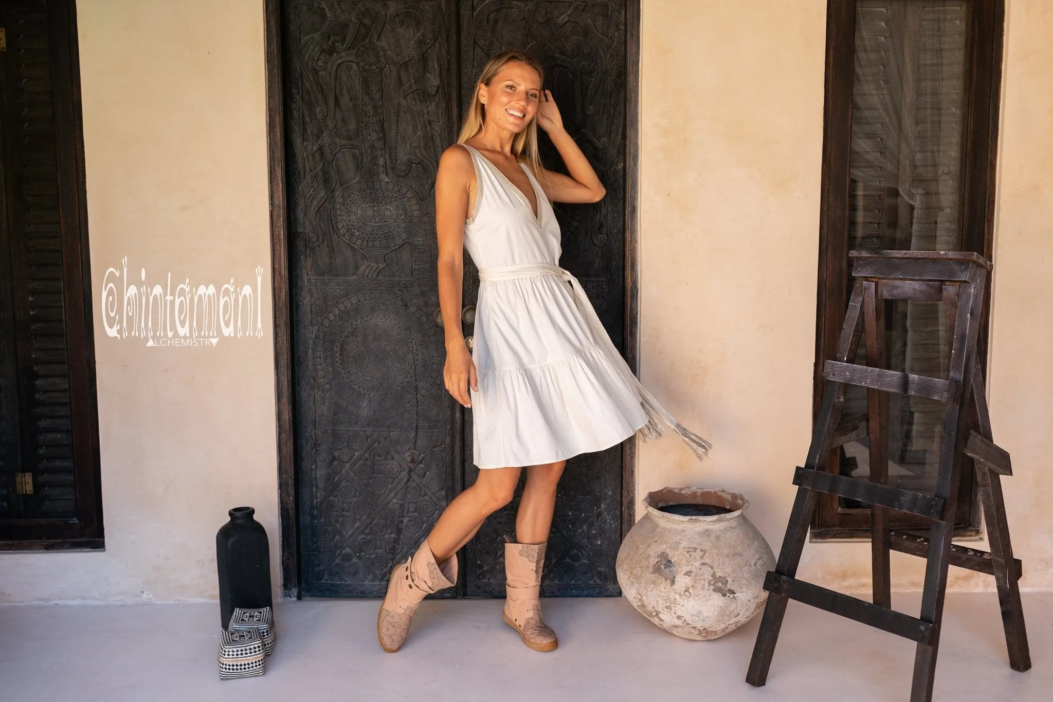 Alma Midi Dress / Off White