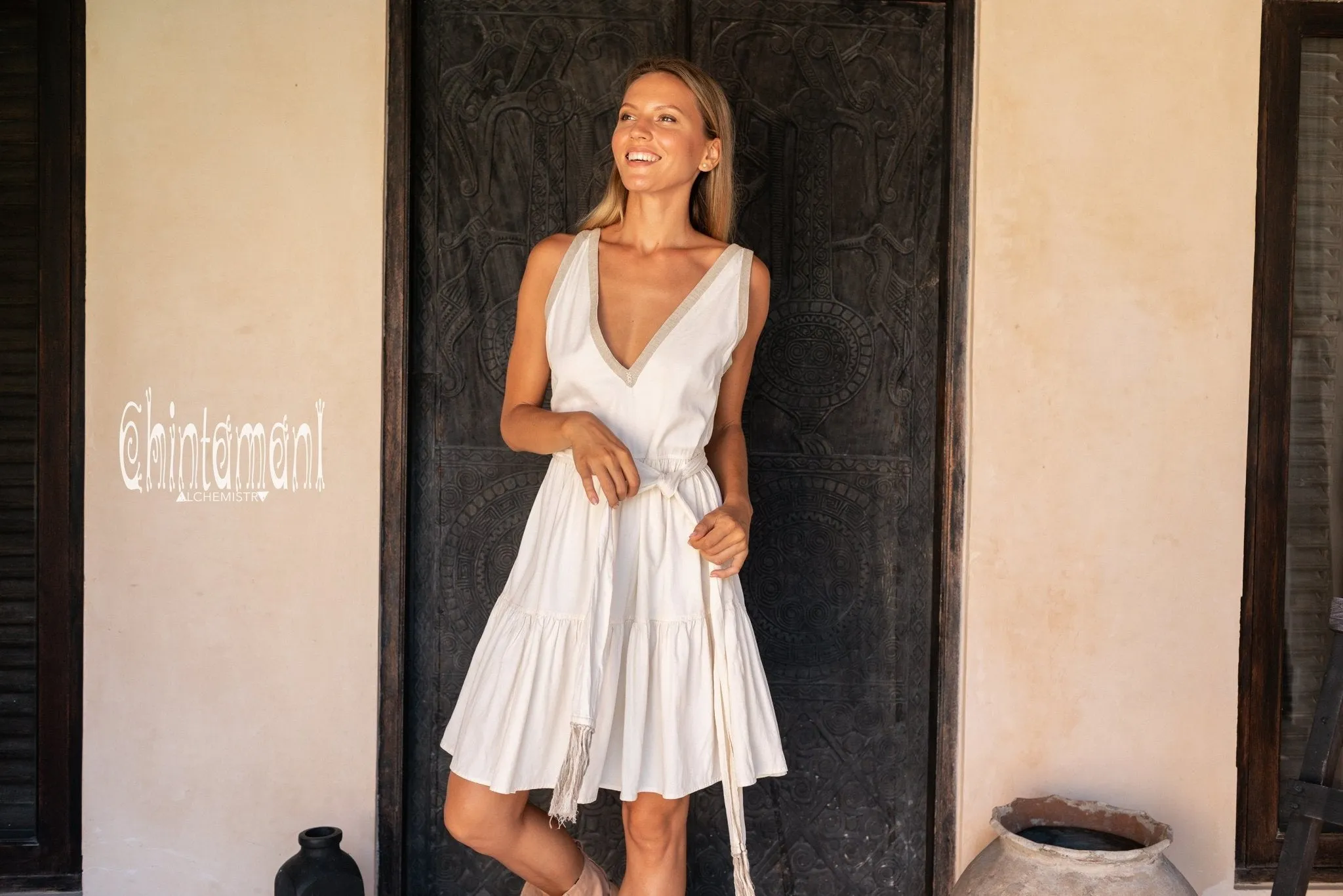 Alma Midi Dress / Off White