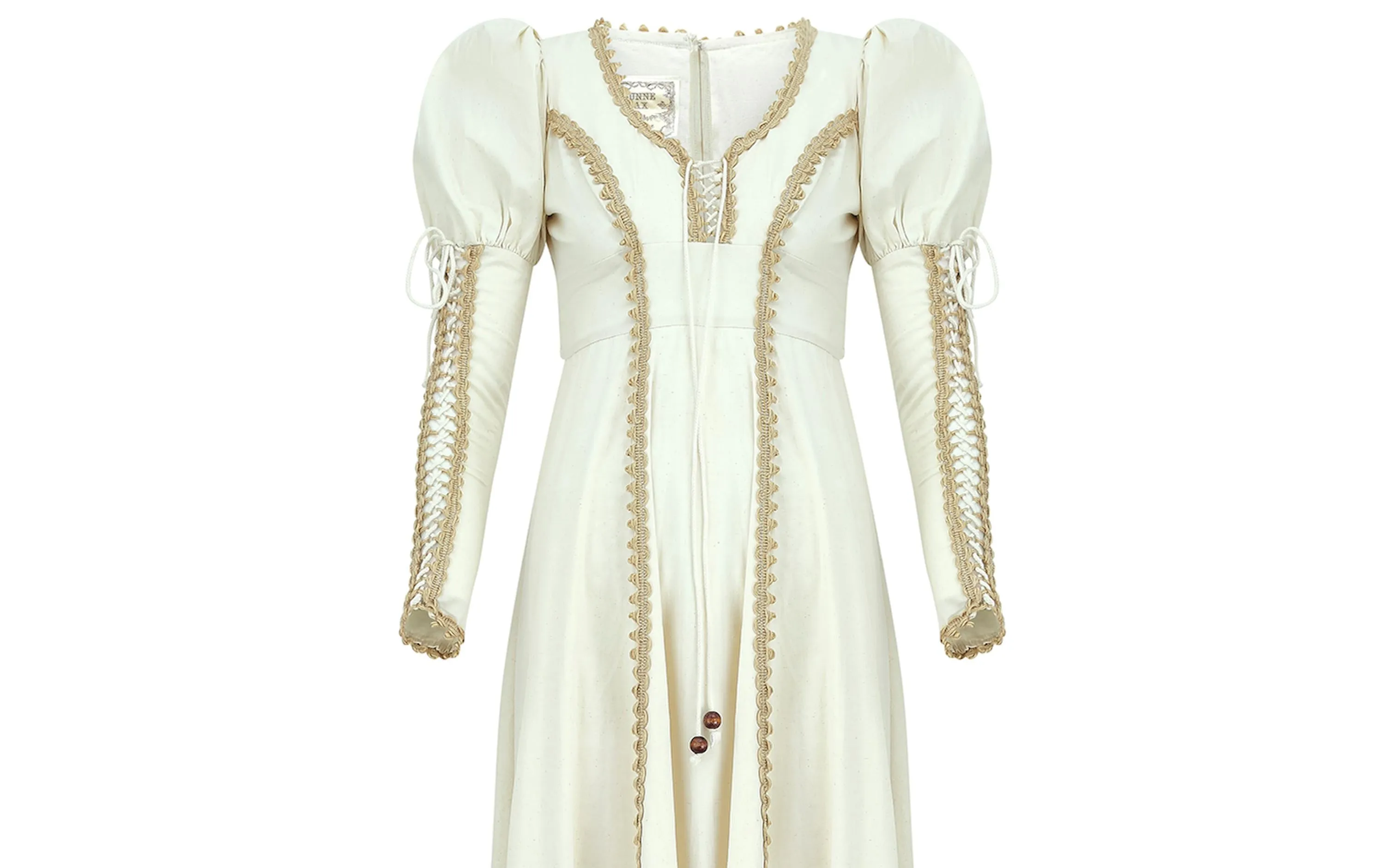 ARCHIVE - 1970s Gunne Sax Medieval Lace-Up Maxi Dress