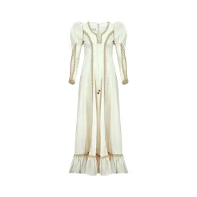 ARCHIVE - 1970s Gunne Sax Medieval Lace-Up Maxi Dress