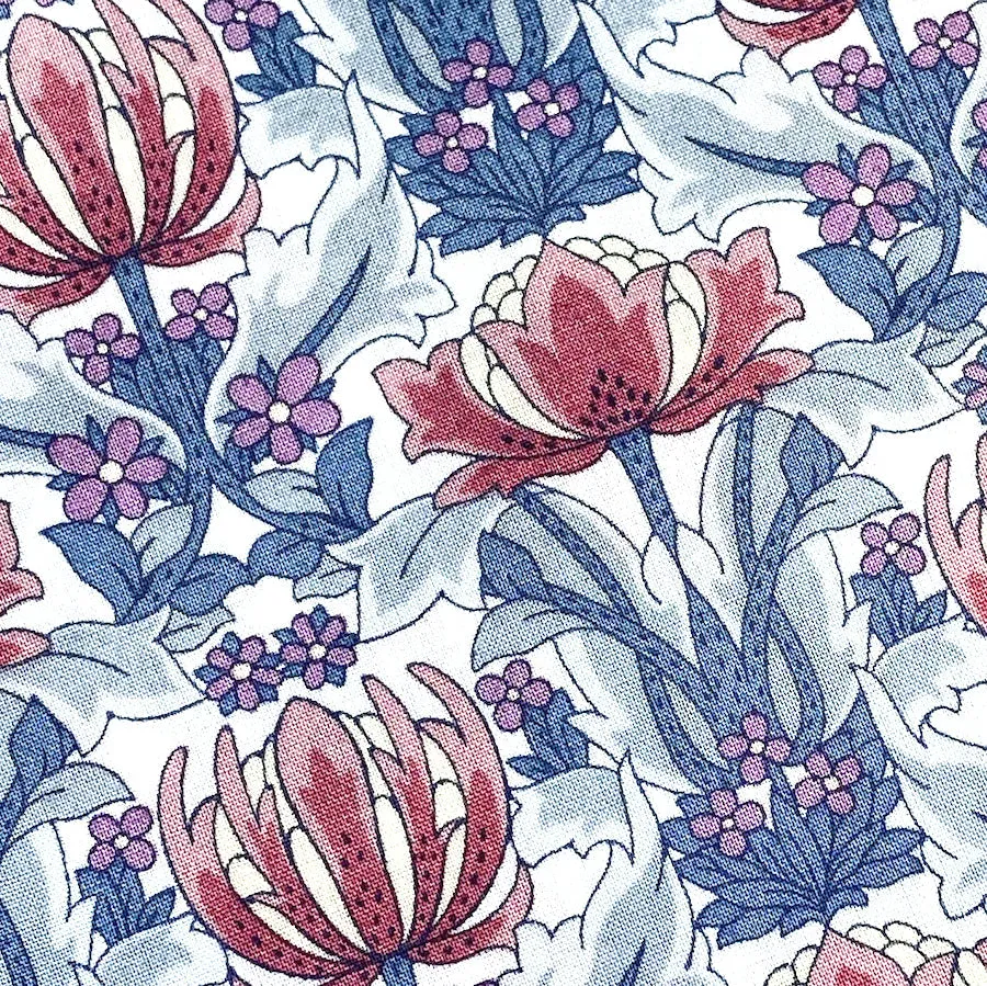 Art Deco Tulips, Liberty of London Tana Lawn "Danuna" by the Half Yard