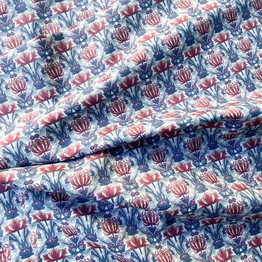 Art Deco Tulips, Liberty of London Tana Lawn "Danuna" by the Half Yard