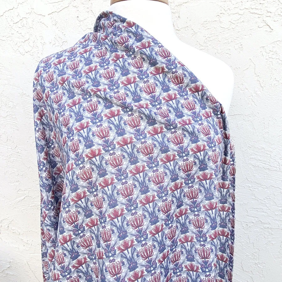 Art Deco Tulips, Liberty of London Tana Lawn "Danuna" by the Half Yard