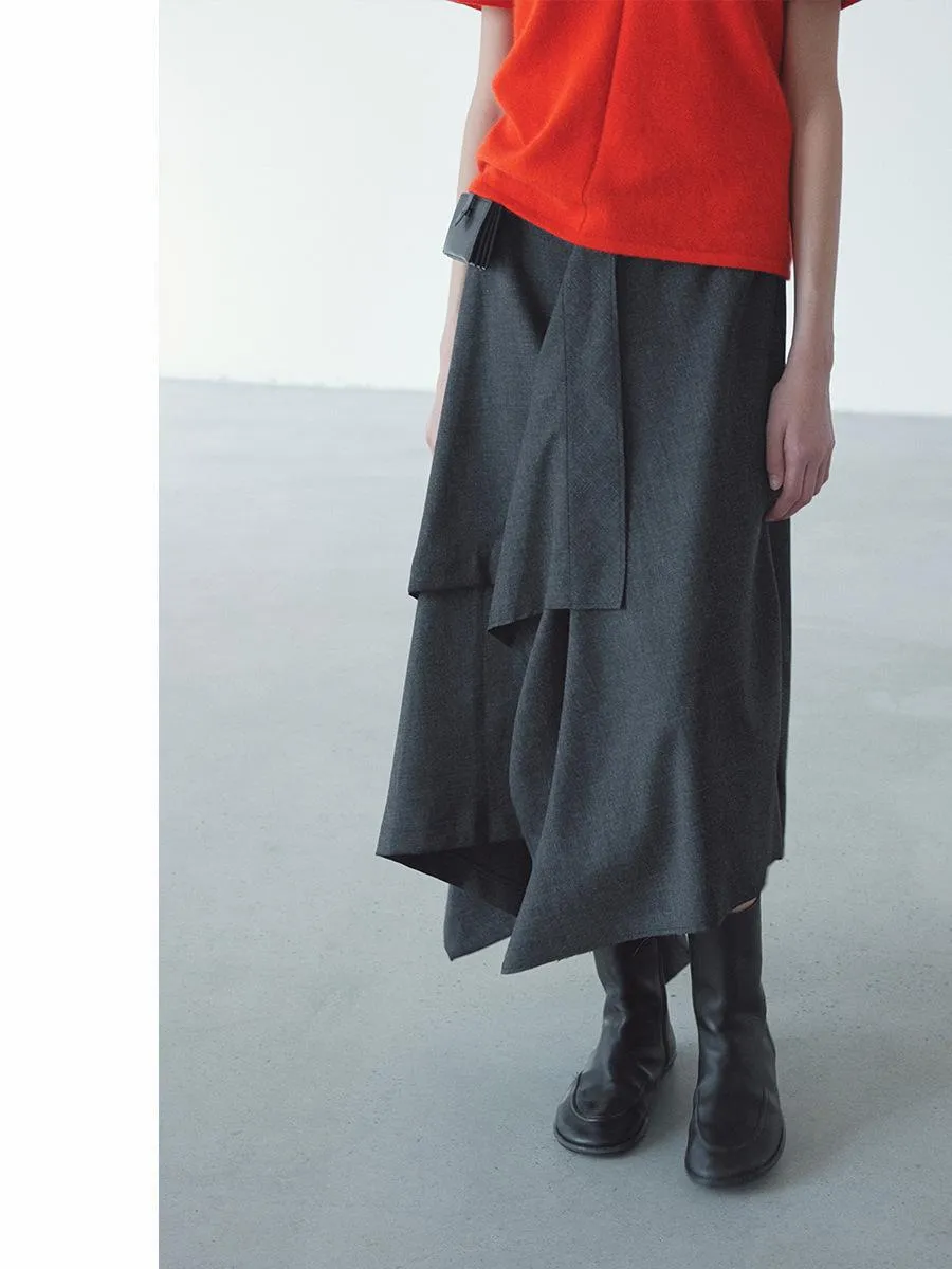 Asymmetric Layered Skirt