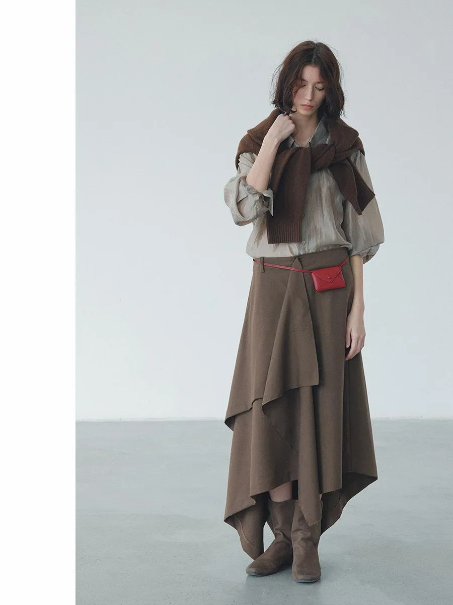 Asymmetric Layered Skirt