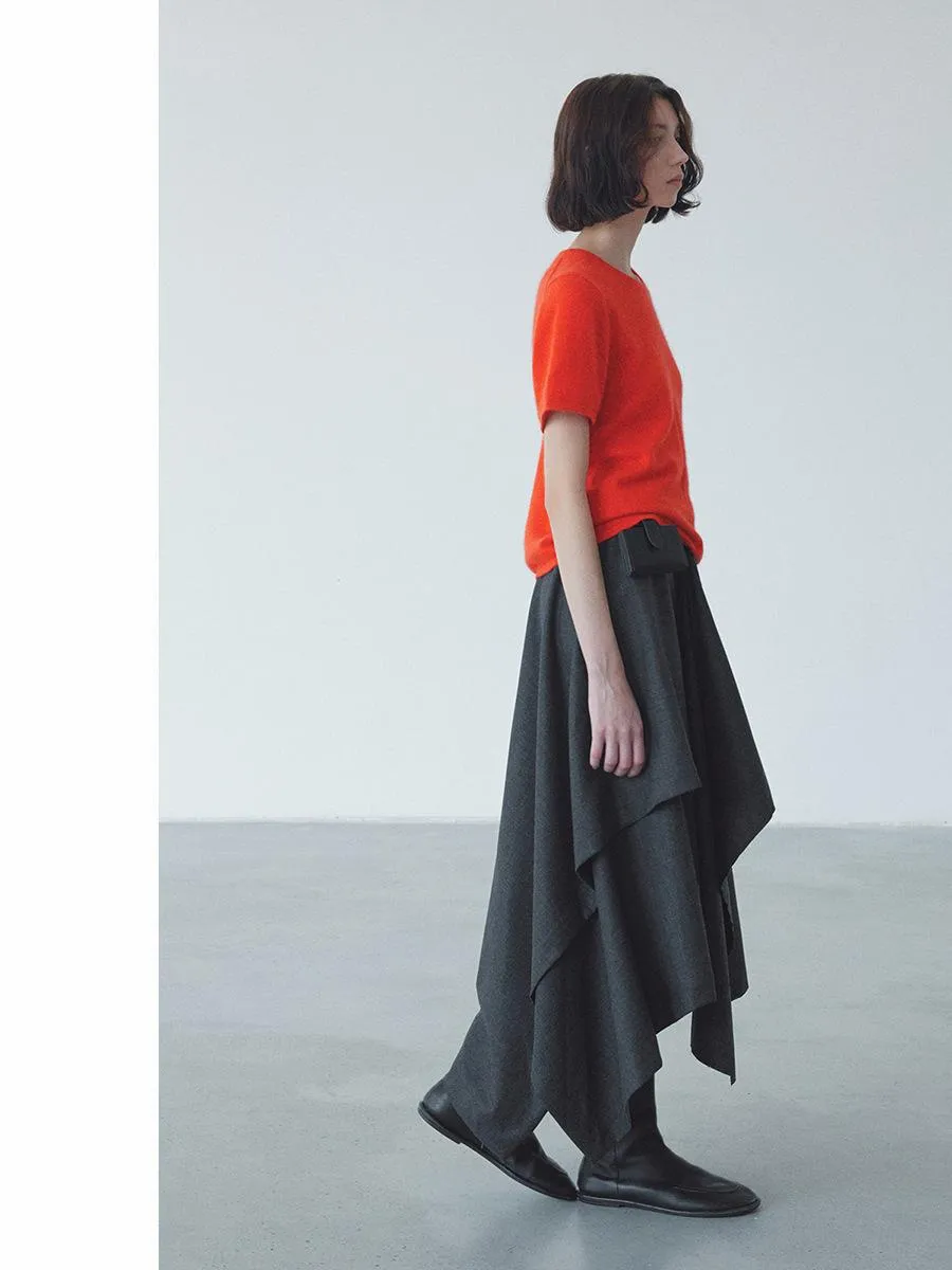 Asymmetric Layered Skirt