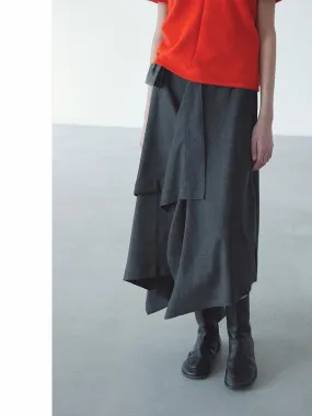 Asymmetric Layered Skirt