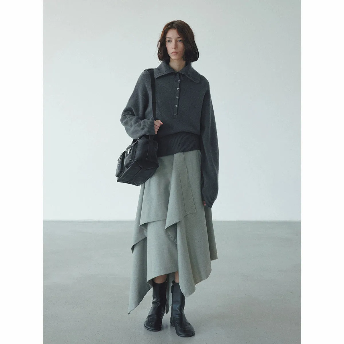 Asymmetric Layered Skirt