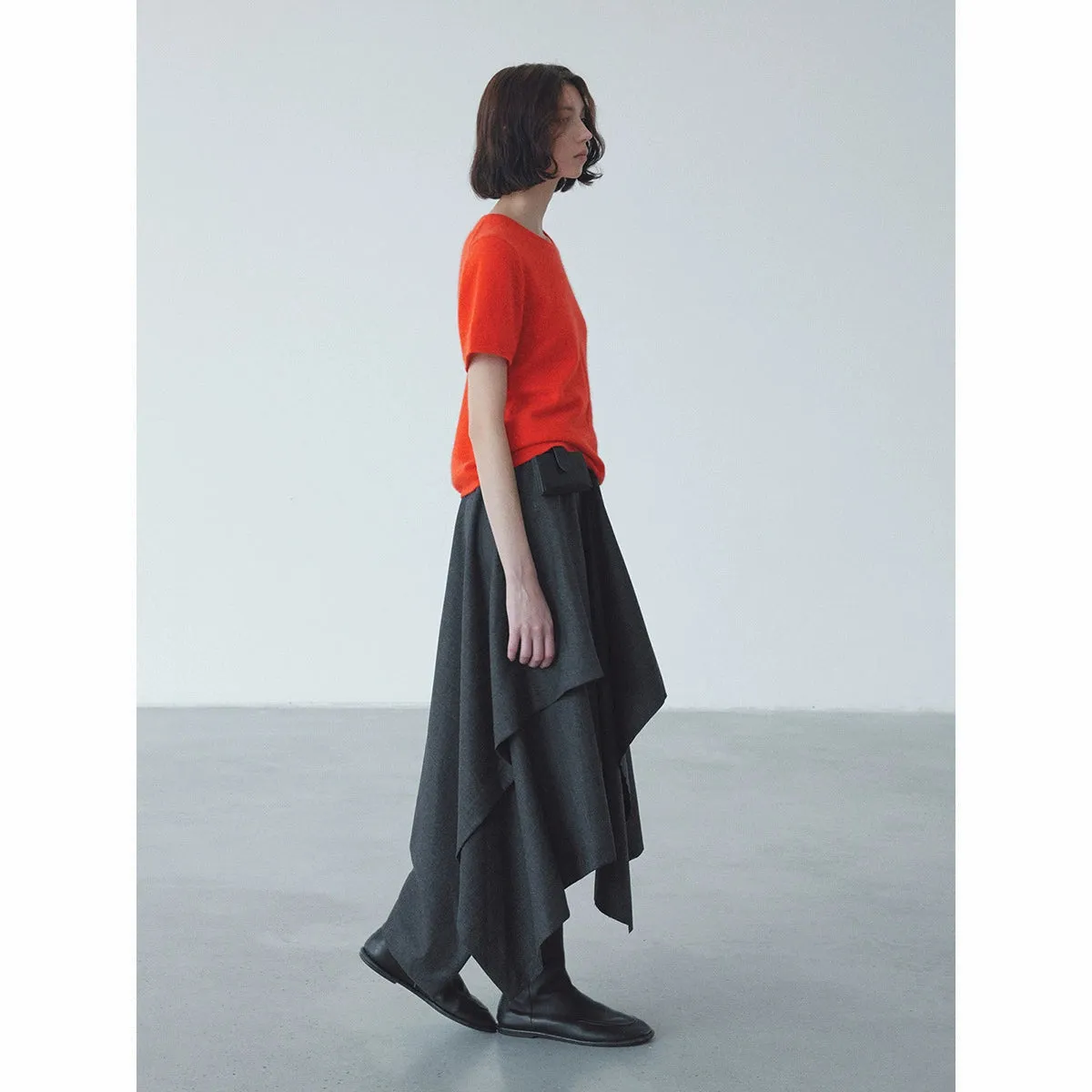 Asymmetric Layered Skirt