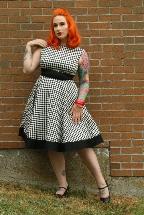 Audrey Dress in Harlequin Print