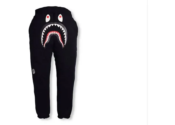 BAPE x OVO Woodland Camo Shark Reversible Sweatpants Black