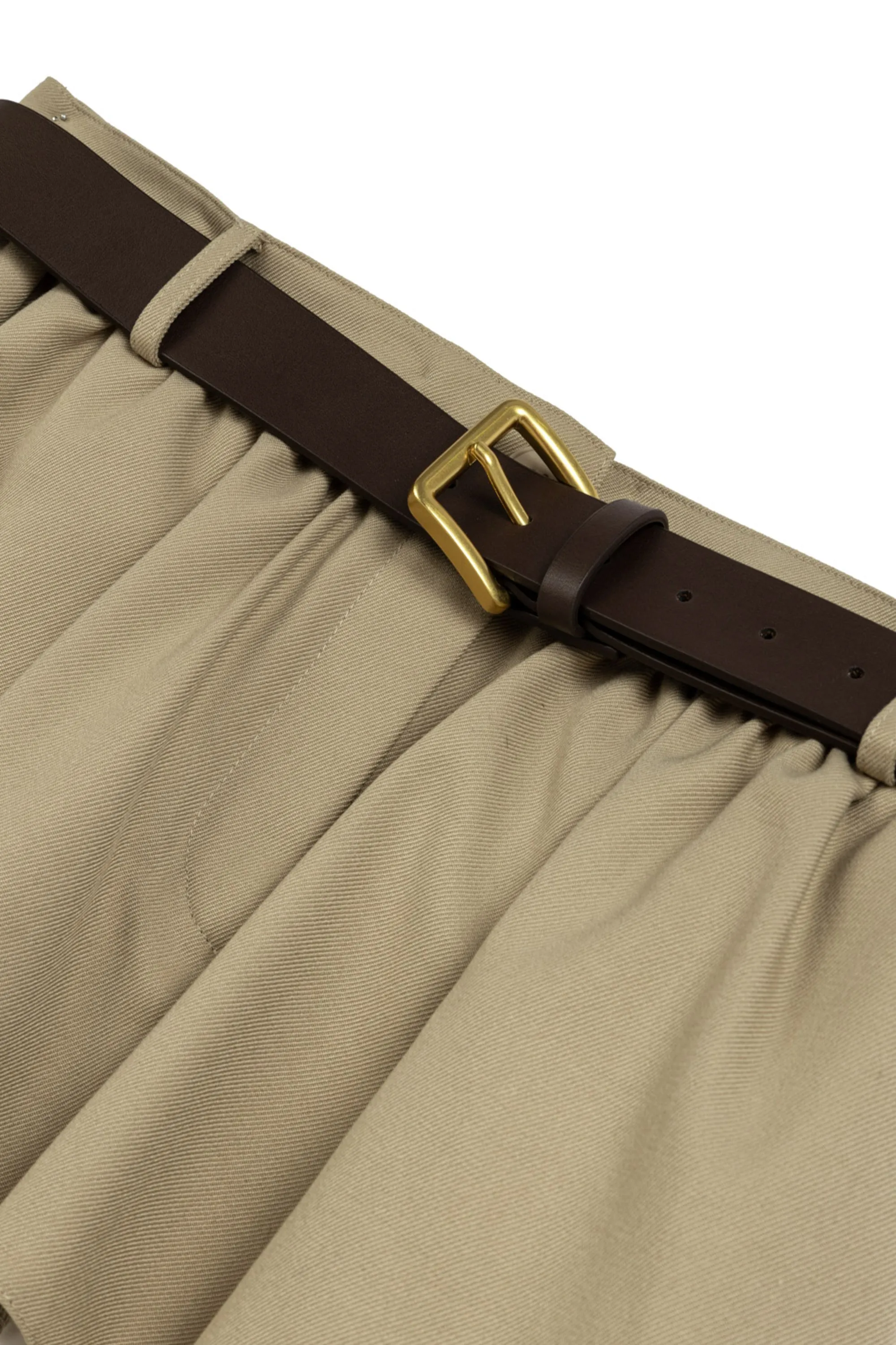Beige Layered Mini Skirt