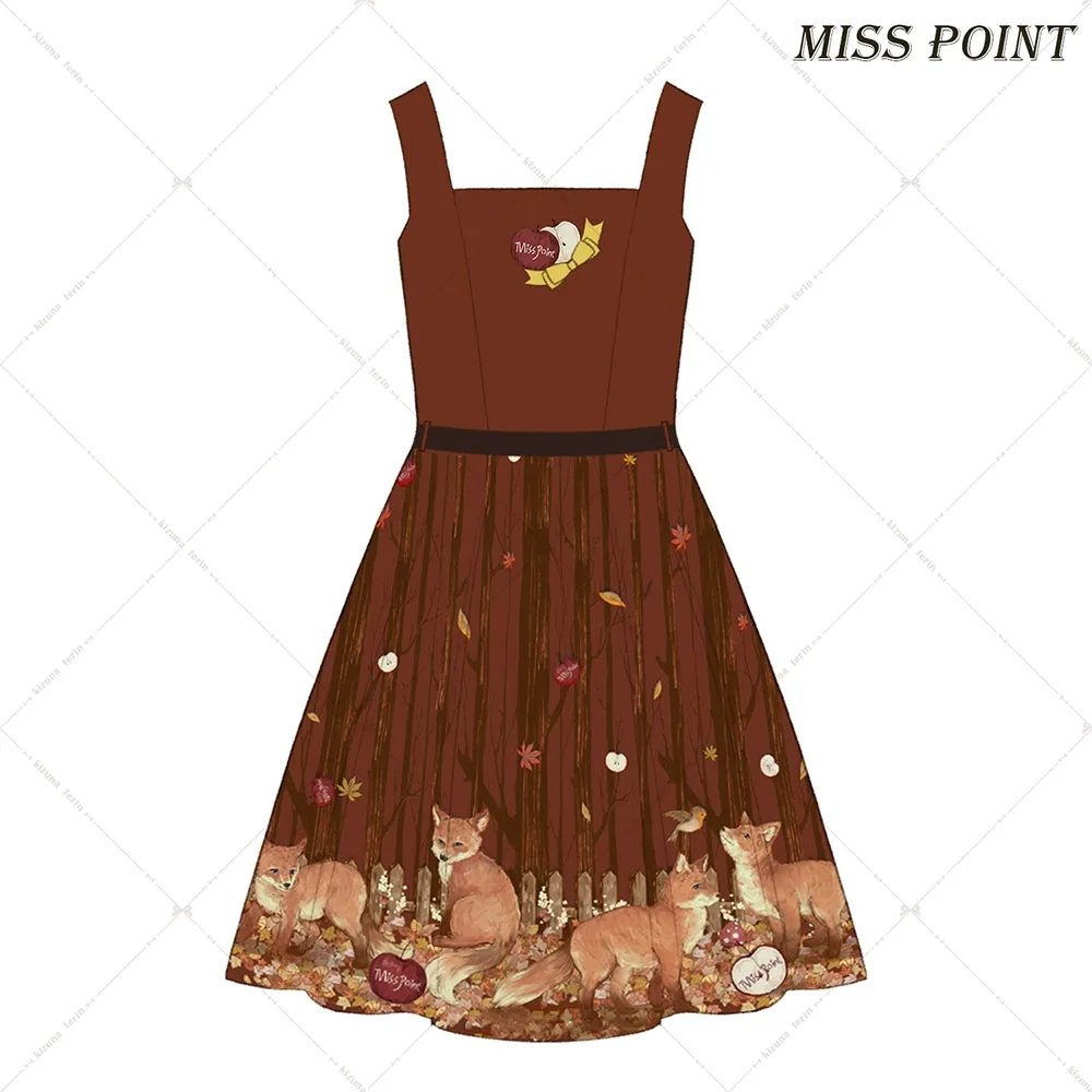 (BFM)Miss Point~Fat Fox in the Forest~Kawaii Lolita JSK Fairy Tale Forest Style Vest Dress