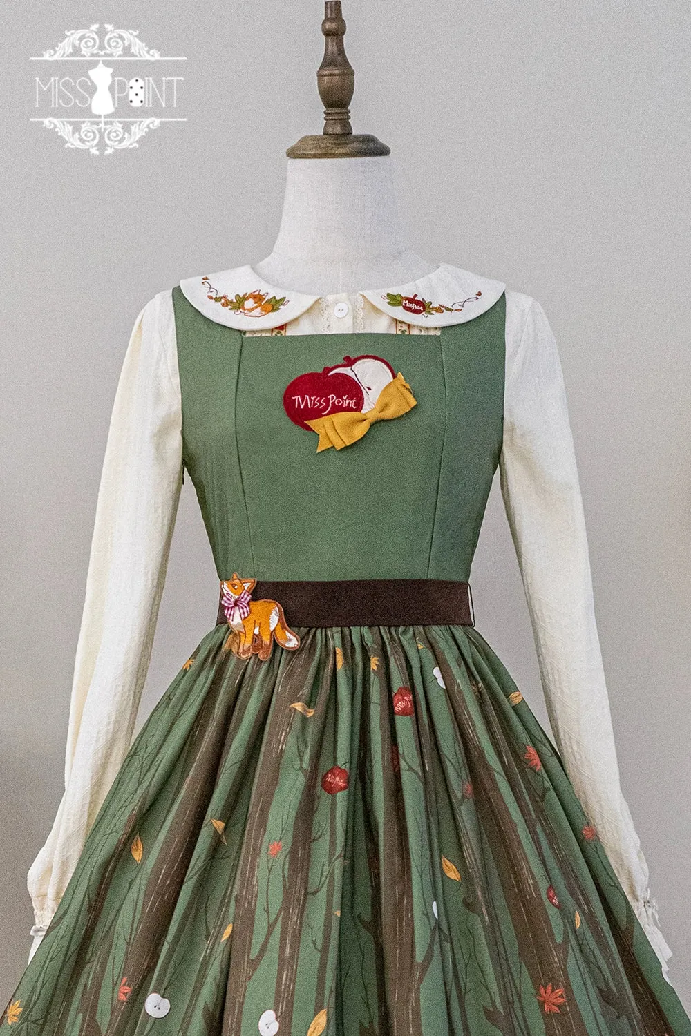(BFM)Miss Point~Fat Fox in the Forest~Kawaii Lolita JSK Fairy Tale Forest Style Vest Dress