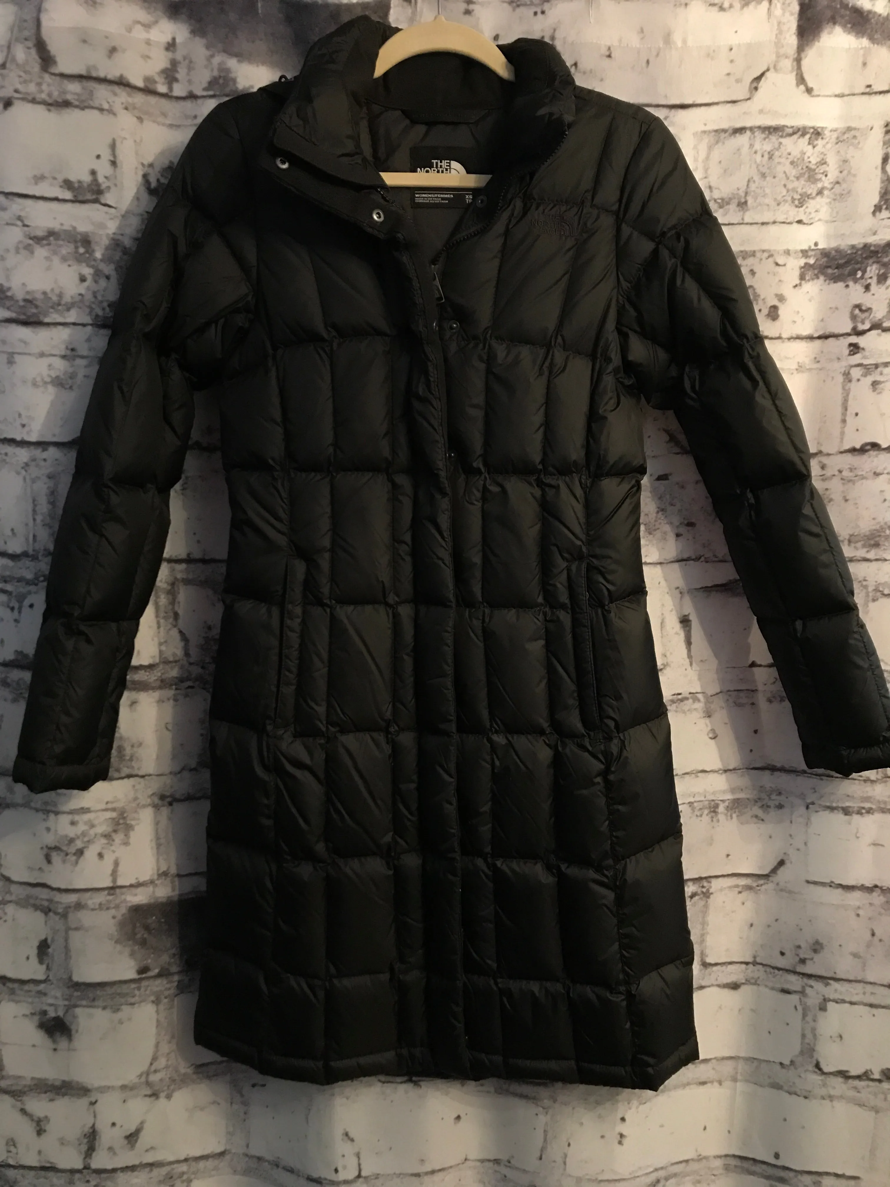 BLACK DOWN FILLED COAT $295