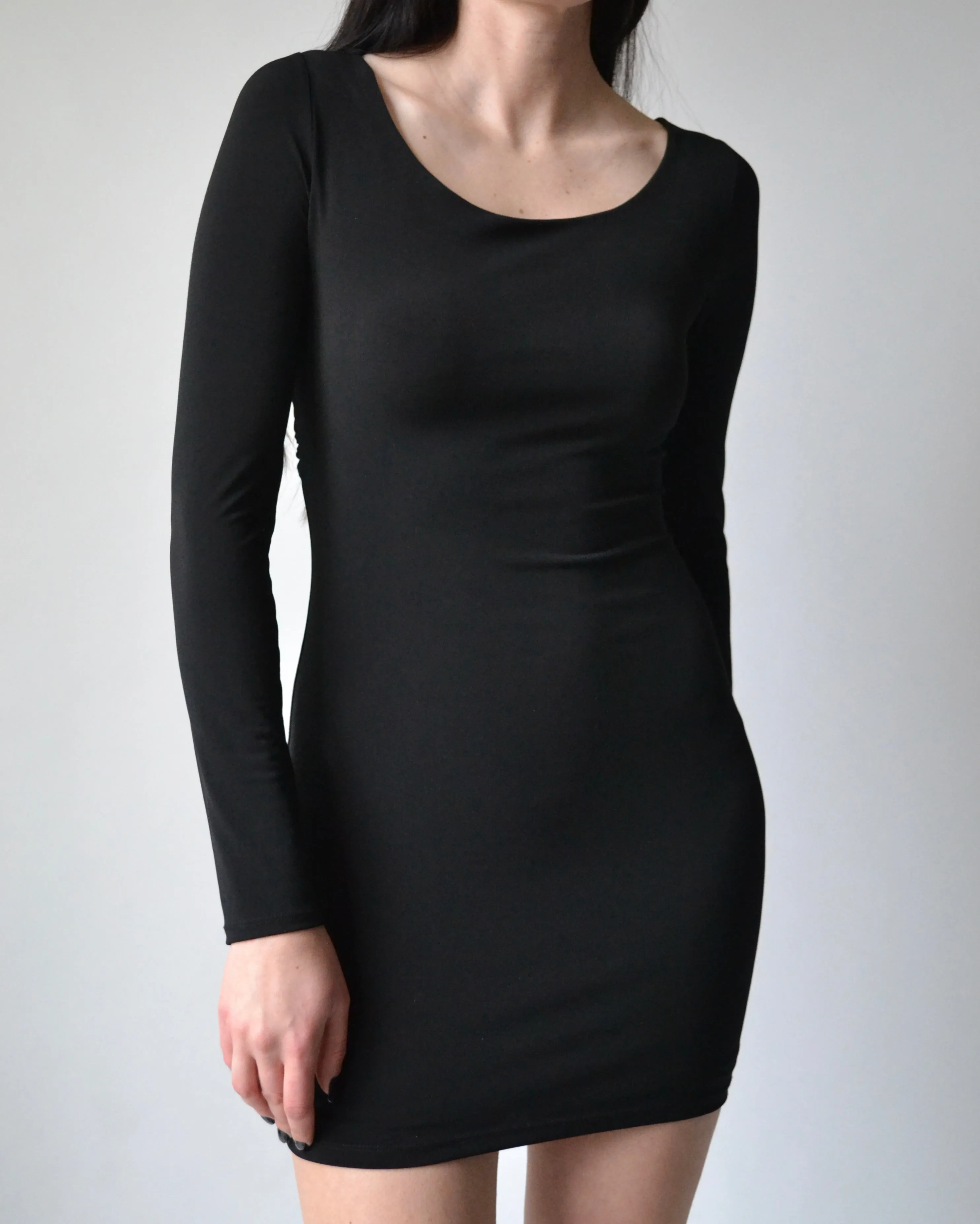 Black Guess Long Sleeve Mini Dress