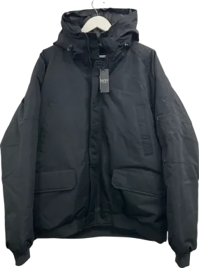 boohooMan Black Tall Hooded Parka UK XXL