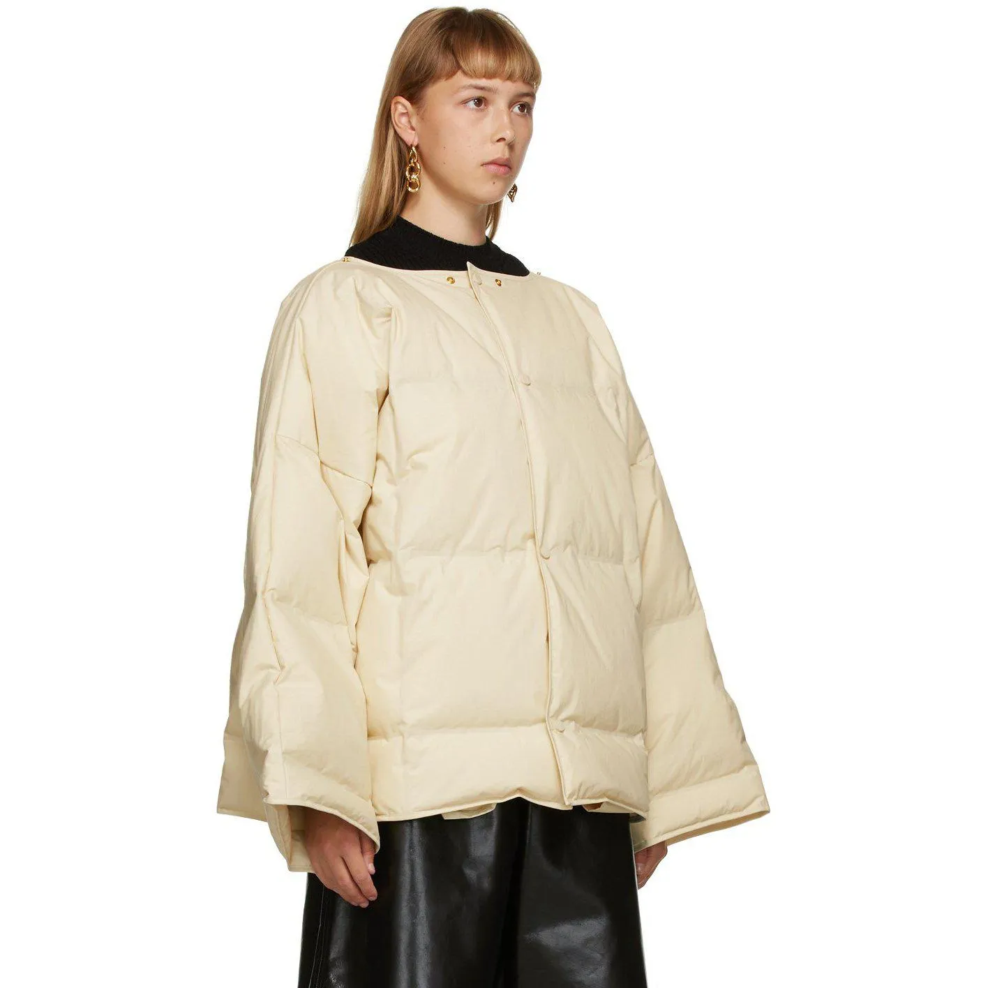 Bottega Veneta Off-White Down Puffer Coat