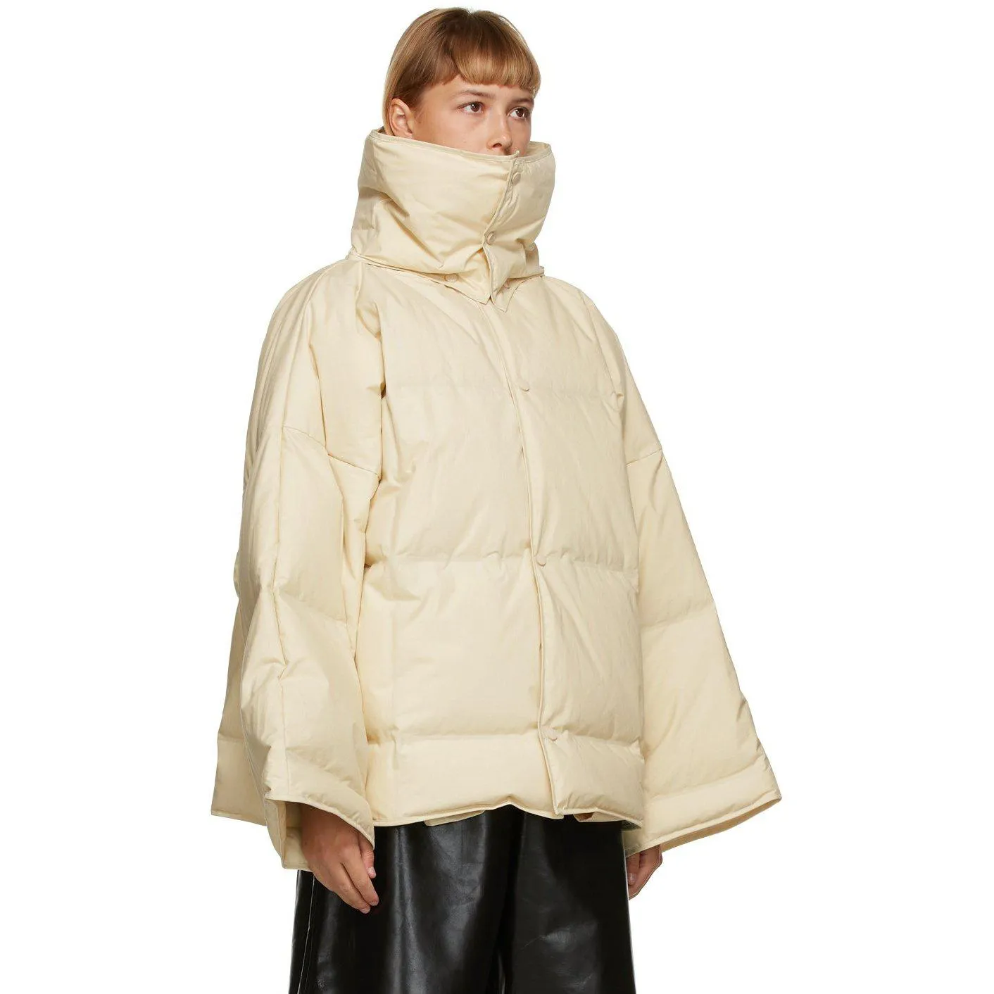 Bottega Veneta Off-White Down Puffer Coat