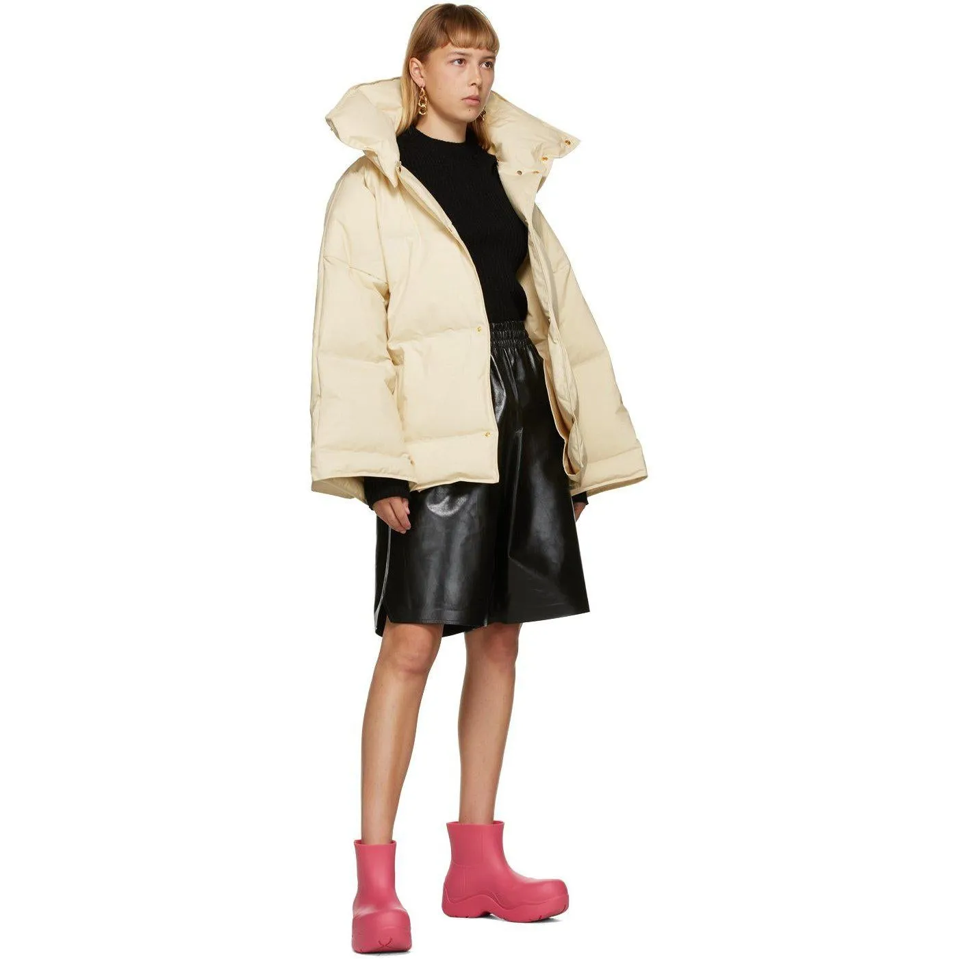 Bottega Veneta Off-White Down Puffer Coat