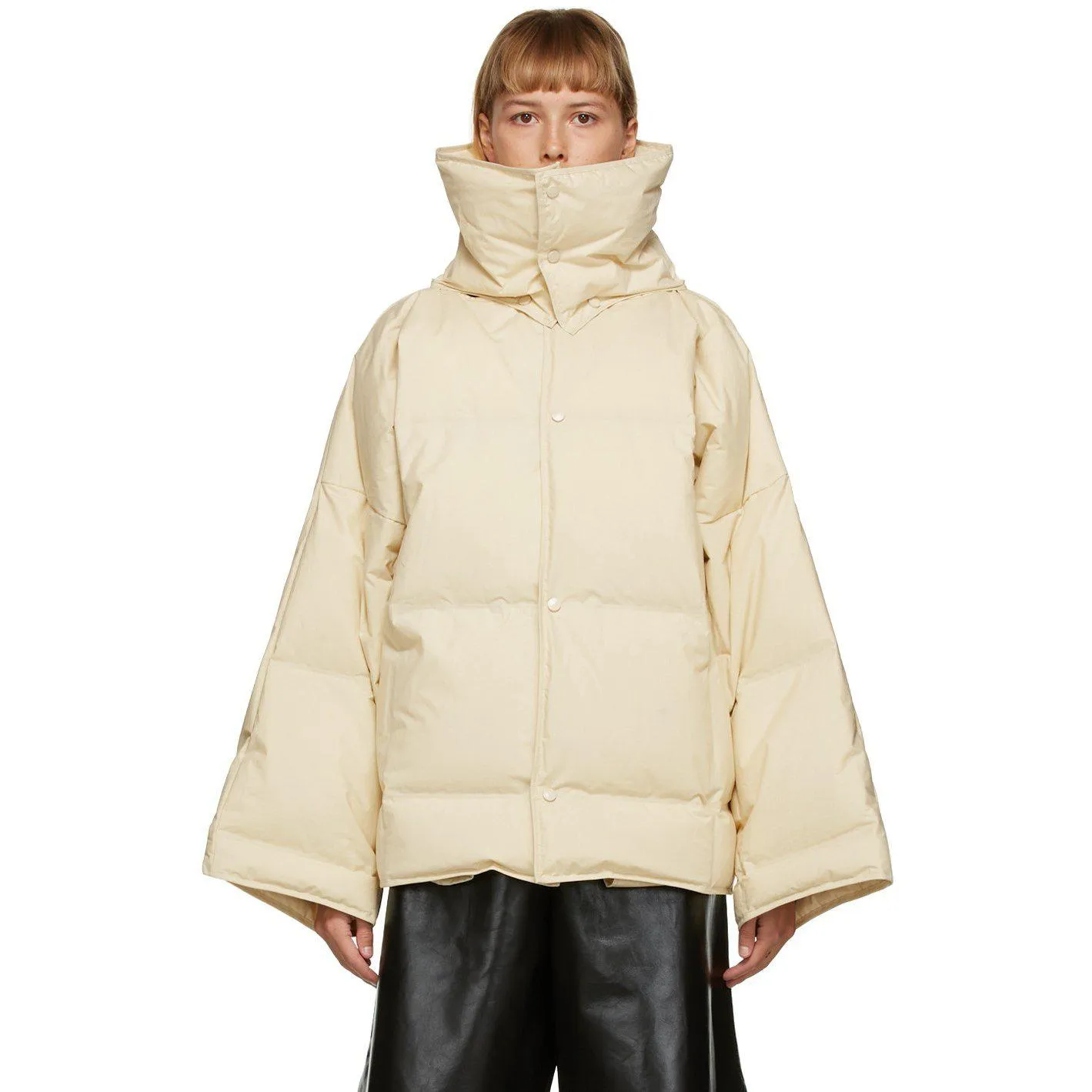 Bottega Veneta Off-White Down Puffer Coat