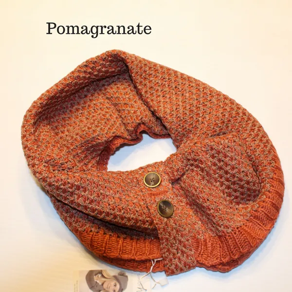 Bumble Infinity Scarf with Buttons by Simply Noelle