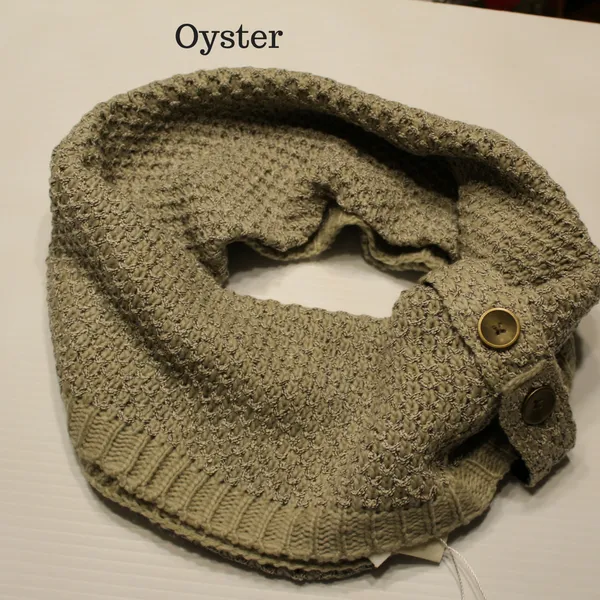 Bumble Infinity Scarf with Buttons by Simply Noelle