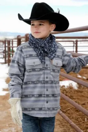 Cinch Boys Blanket Striped Polar Fleece Shirt Jacket