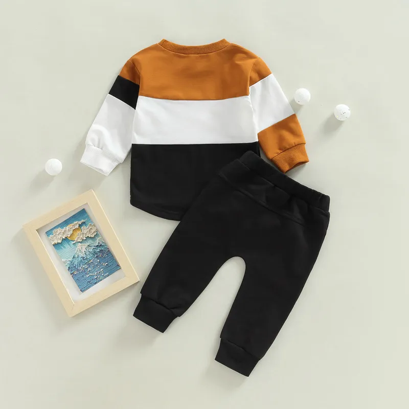Color Blocking Sweatshirt Set