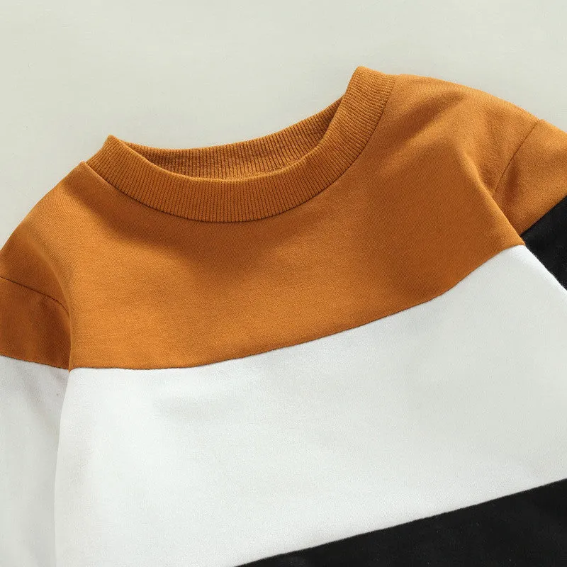 Color Blocking Sweatshirt Set
