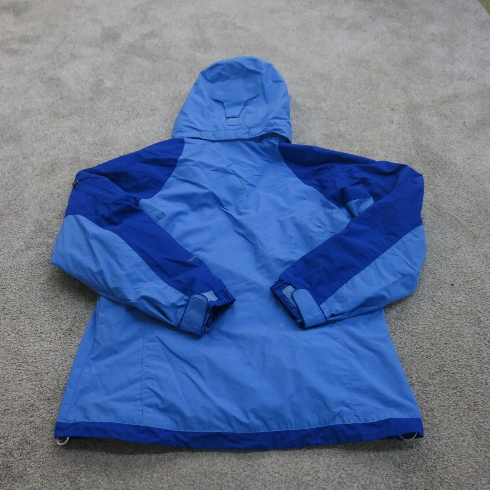 Columbia Jacket Women S Blue Long Sleeve Interchange Outdoors Parka Hooded Coat