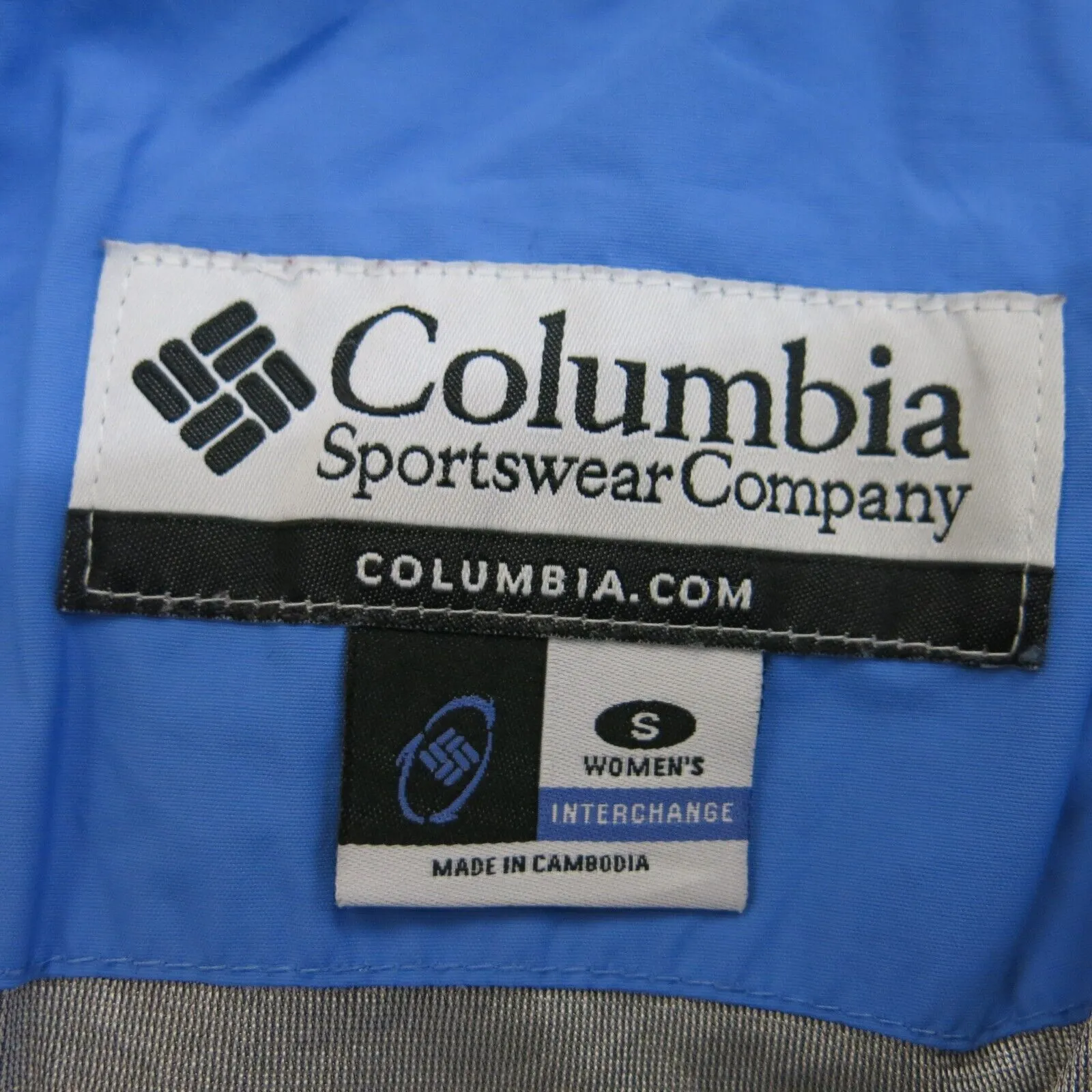 Columbia Jacket Women S Blue Long Sleeve Interchange Outdoors Parka Hooded Coat