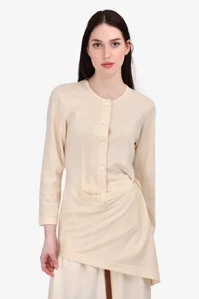 Comme Des Garcons Cream Wool Top   Midi Skirt Set Size S
