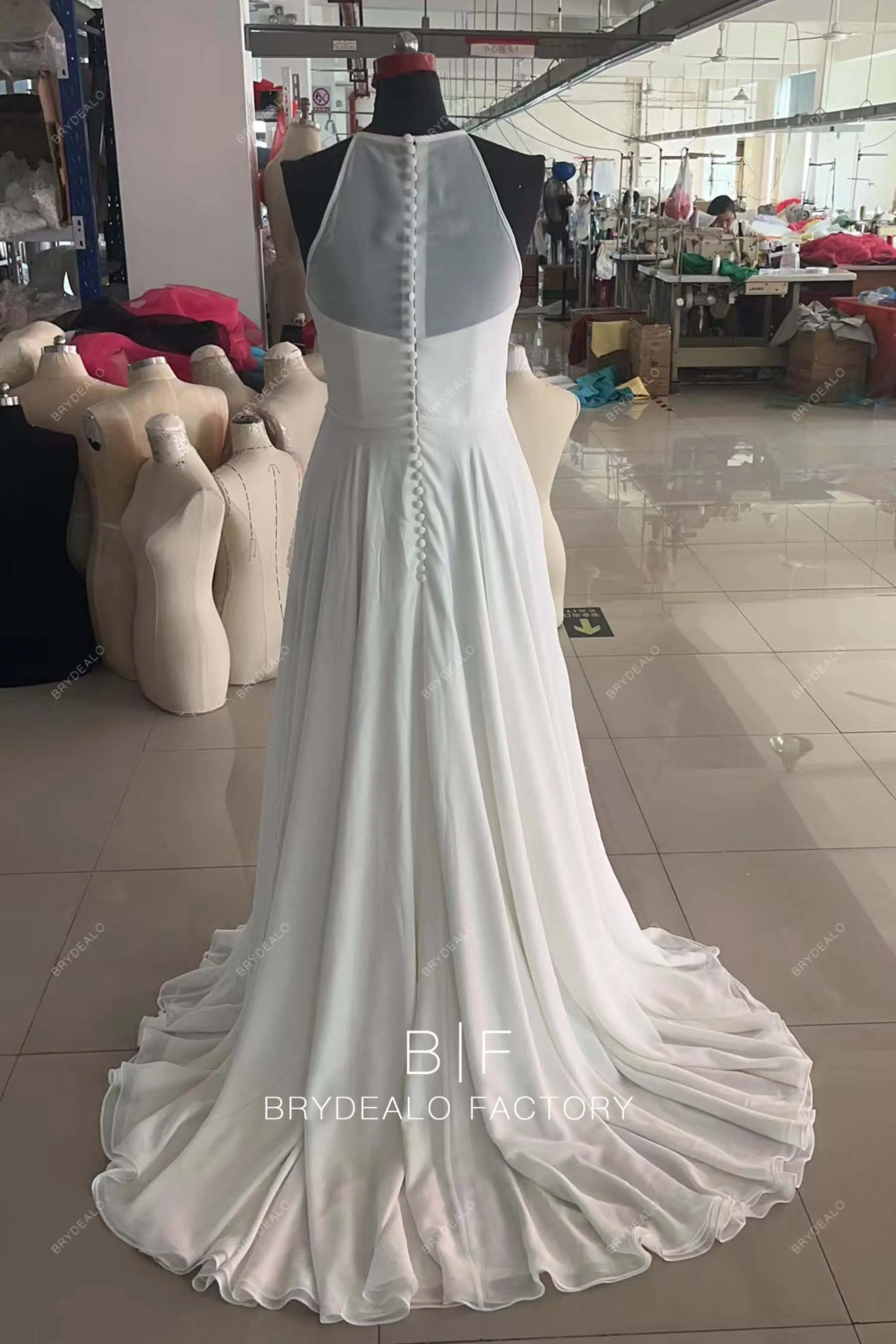 Custom Chiffon A-line Bridal Dress BR20231879-04
