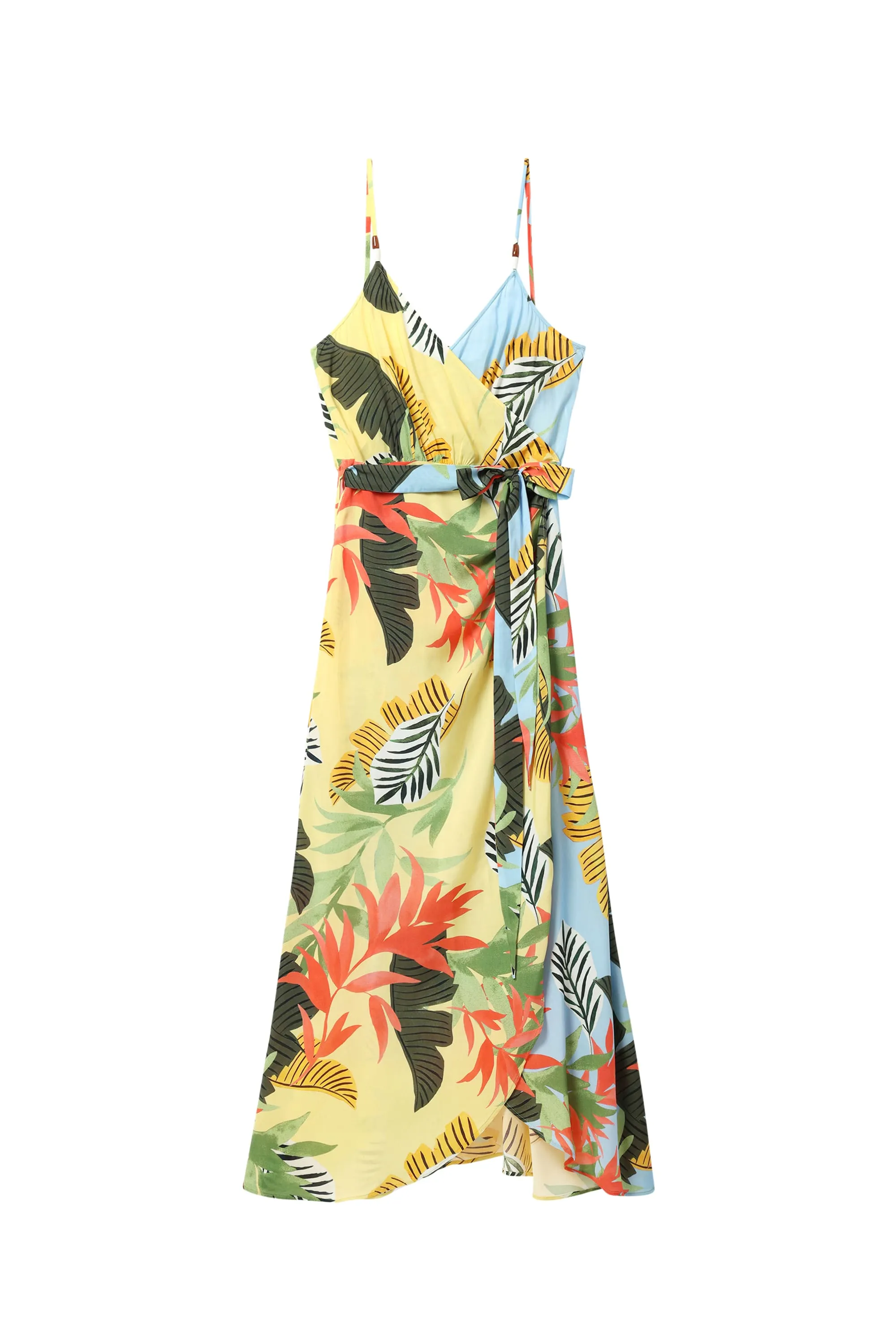 Desigual Tropical Leaves Strappy Wrap Midi Beach  24SWMW13