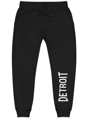 Detroit Champ Premium Unisex Fleece Sweatpants - Black / White