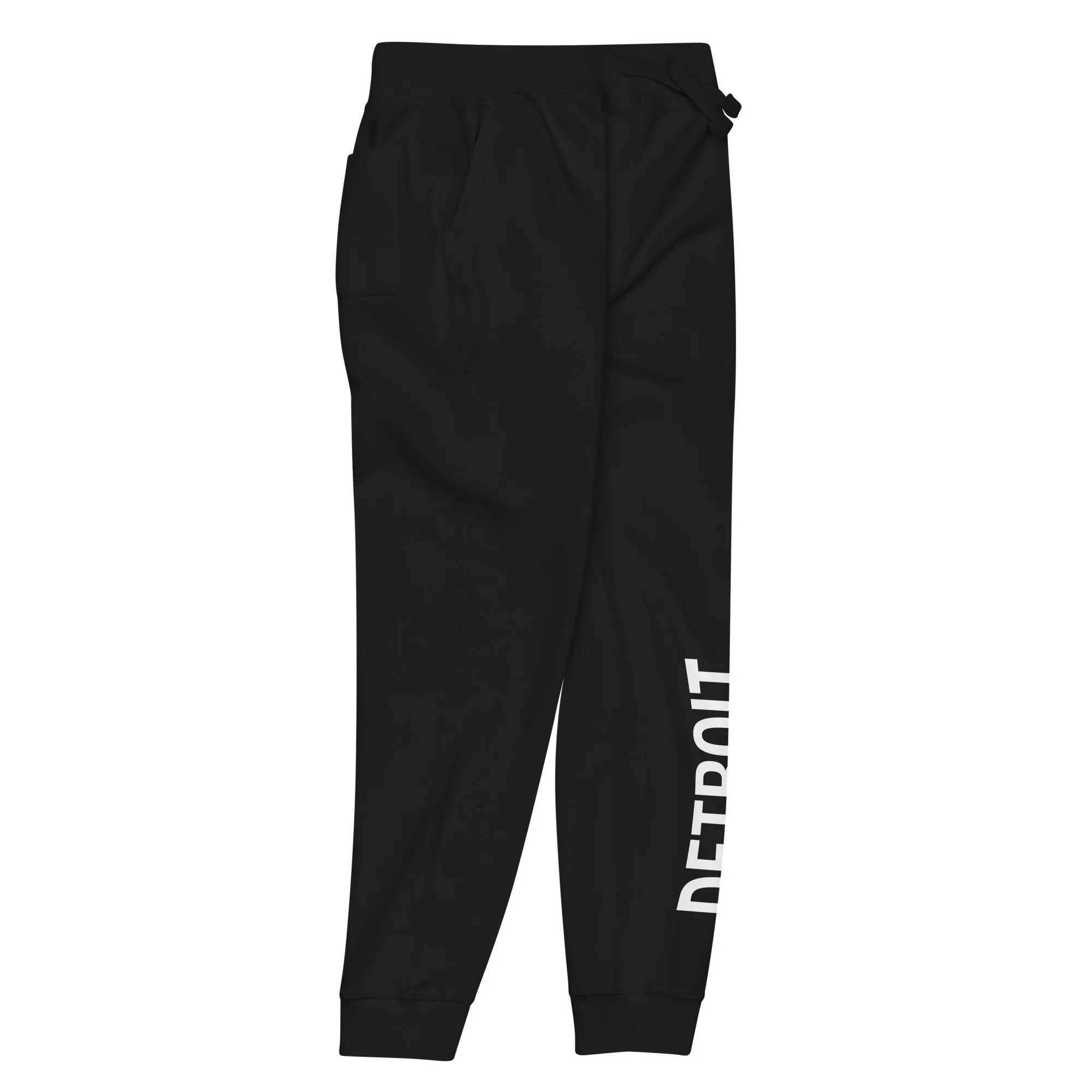 Detroit Champ Premium Unisex Fleece Sweatpants - Black / White